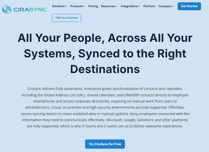 CiraSync โ enterprise-grade Global Address List and contact synchronization for Microsoft 365